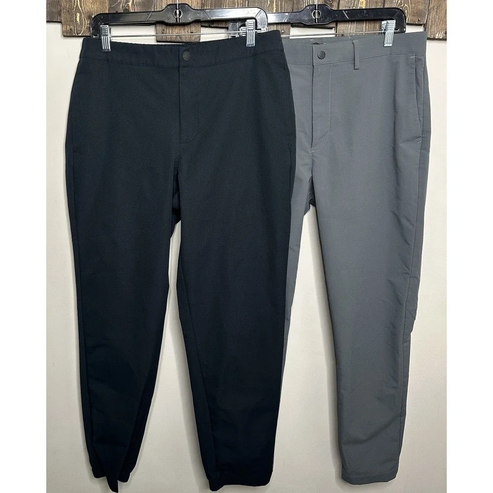 Banana Republic Lot Of 2 Men's Black And Grey Pants Size 34